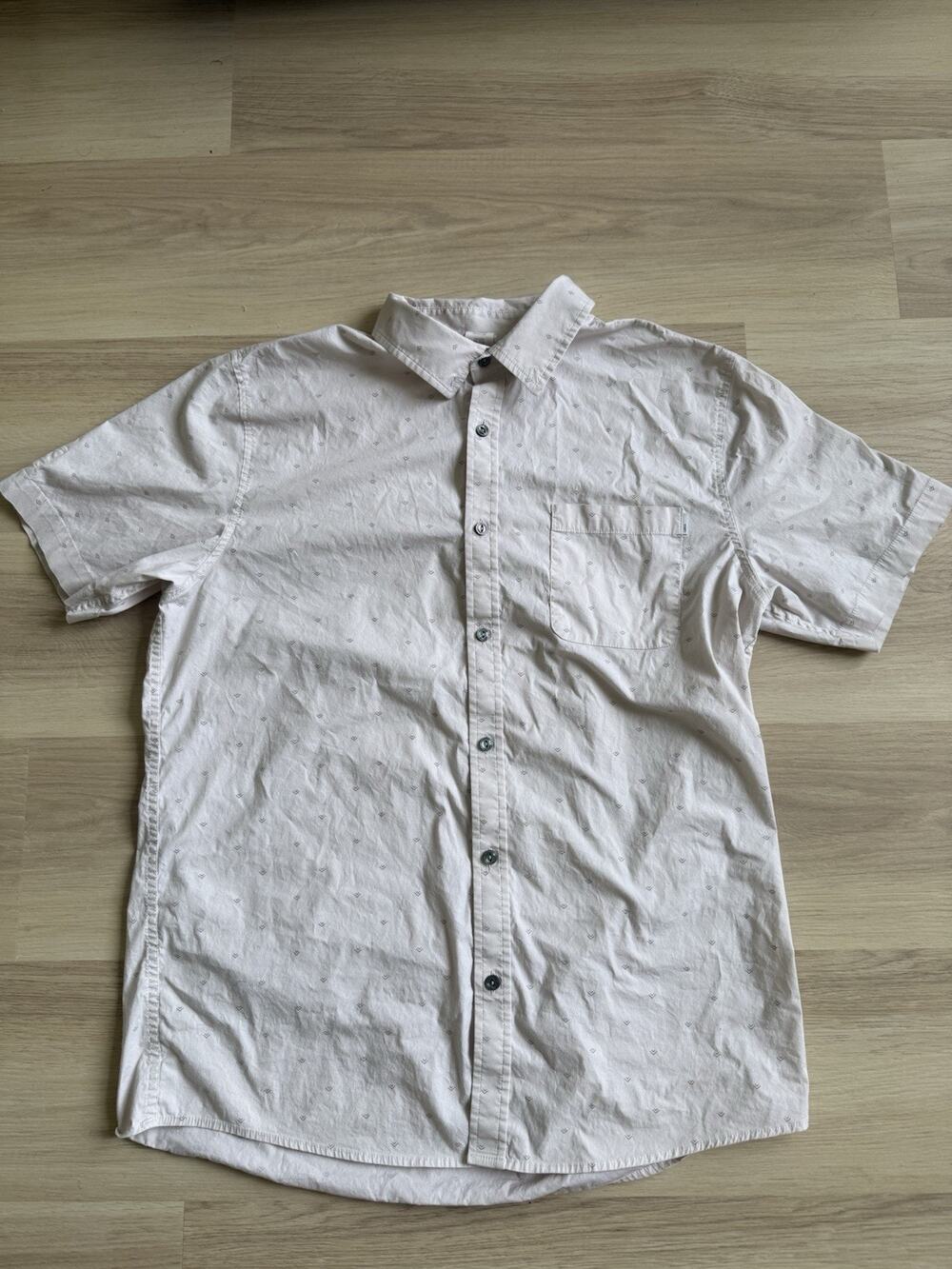 Vuori Crest Shirt Men’s Size Medium Beige Short sleeve Button Down V150